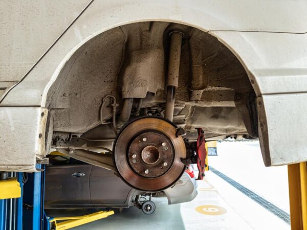damaged brake rotor from grinding brake pads